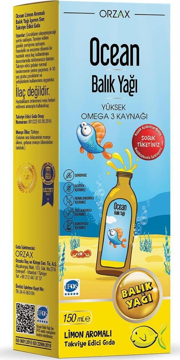 Balık Yağı Omega 3 Limon Aromalı Şurup 150 ml - Image 1