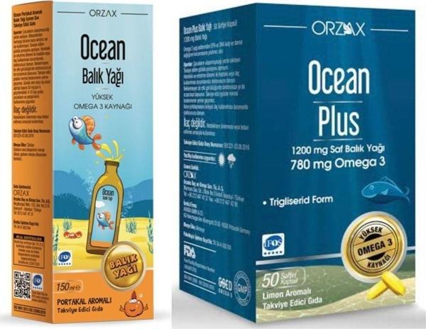 Portakal Aromalı Balık Yagı Surup 150 Ml+ Plus 1200 Mg 50 Kapsul - Image 1
