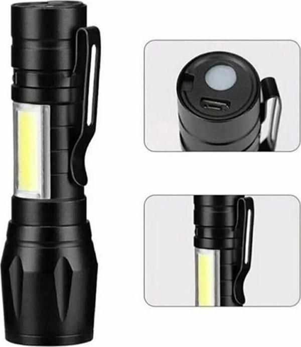 Zhltools Ultra Güçlü 5W Cob Led Usb Şarjlı El Feneri Avcılık, Doğa, Kamp, Deprem Çantasına Uygun - Image 1
