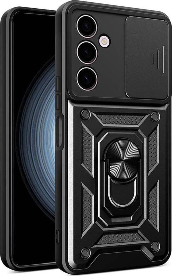 Samsung Galaxy A24 Uyumlu Kamera Koruma Sürgülü Standlı Tank Kılıf - Image 1