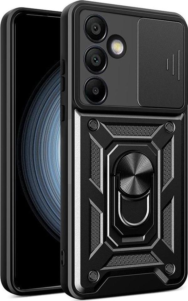 Samsung Galaxy A25 Uyumlu Kamera Koruma Sürgülü Standlı Tank Kılıf - Image 1