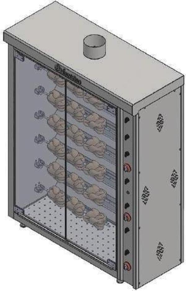 Himaksan Vitrin Tipi Piliç Çevirme Makinesi Elektrikli 6 / 30 - Image 1