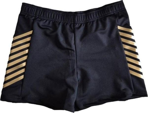 SİYAH CEPSİZ LASTİKLİ ŞORT SARI DESENLİ (2Lİ ALIMDA indirim)-M - Image 1