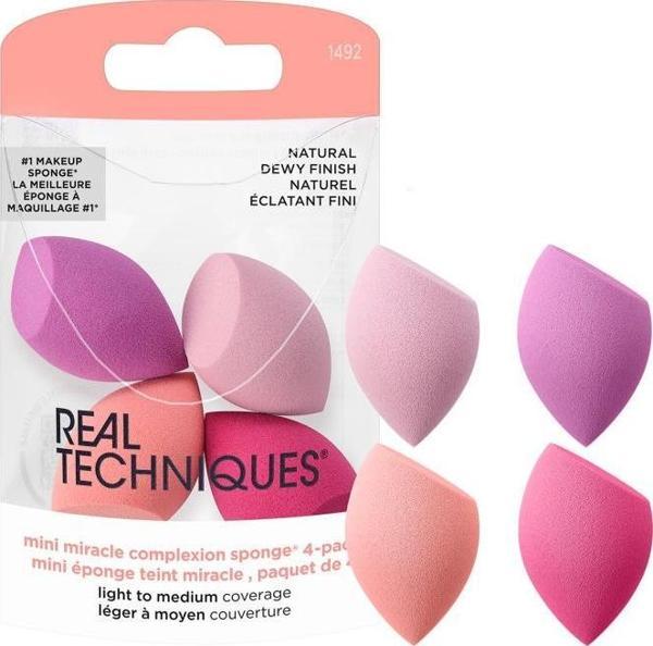 Real Techniques Miracle Complexion Sponge 4lü Mini Makyaj Süngeri - Image 1