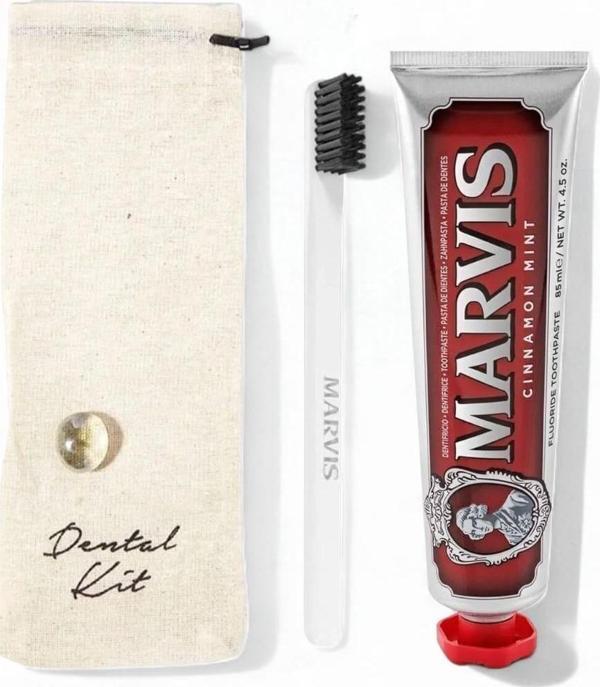 Marvis Cinnamon Mint Diş Macunu 85 ml + Yumuşak Beyaz Diş Fırçalı Dental Kit - Image 1