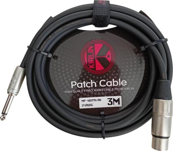 Kirlin MP-482PR-3MT Mikrofon Kablosu 24AWG, XLR F - 1/4'' MONO PLUG - Image 1
