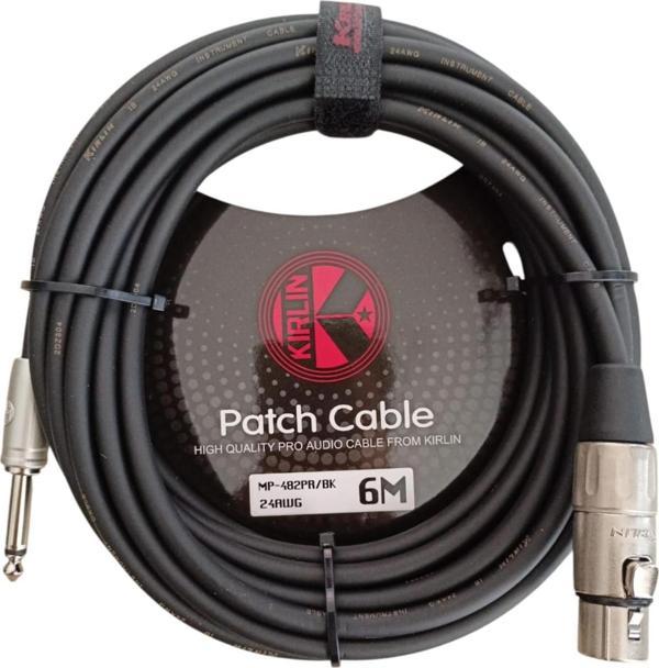 Kirlin MP-482PR-6MT Mikrofon Kablosu 24AWG, XLR F - 1/4'' MONO PLUG - Image 1
