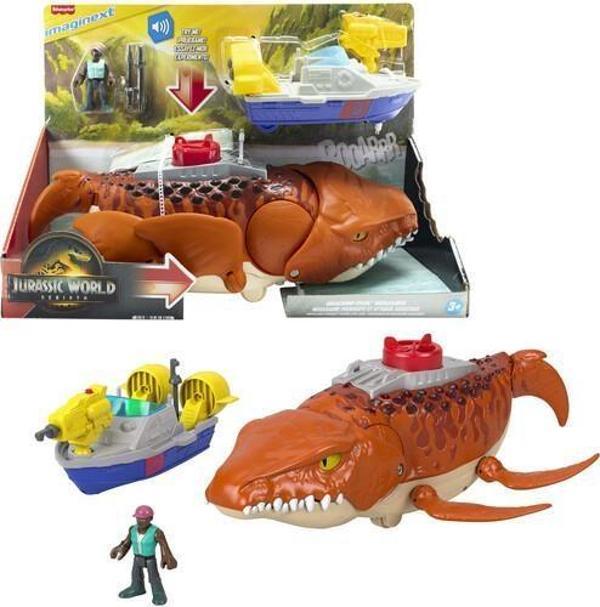 Fisher-Price Imaginext Jurassic World Rebirth Aquachomp Chase Mosasaurus JFR23 - Image 1