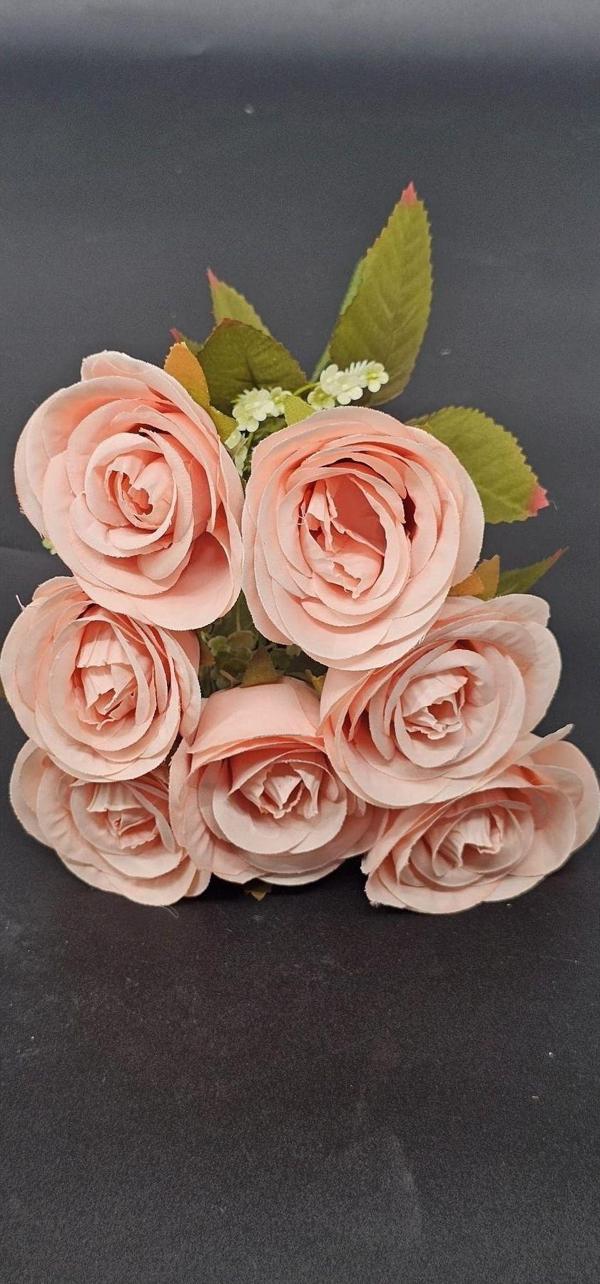 Büyük Kafalı Lotus Çiçeği Pudra Rengi Ev Dekor Saksı Çiçeği 35 Cm - Image 1