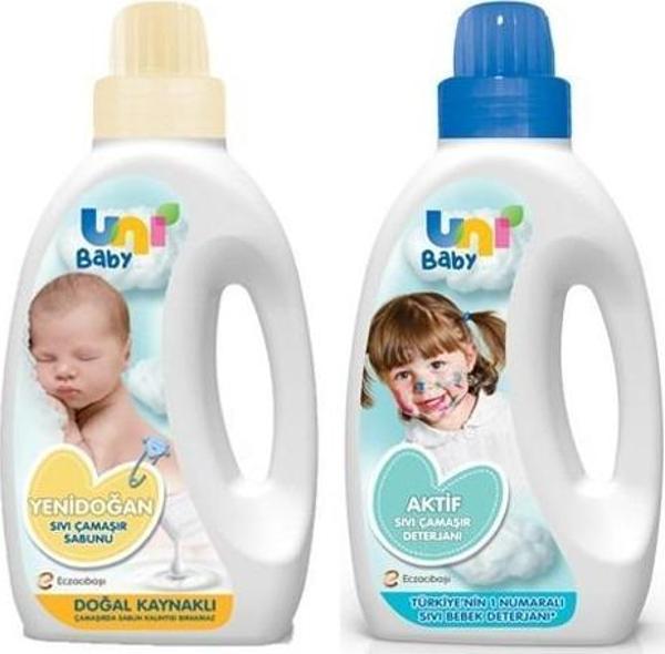 Uni Baby Sıvı Çamaşır Deterjanı 1500 ml + Çamaşır Sabunu 1500 ml - Image 1