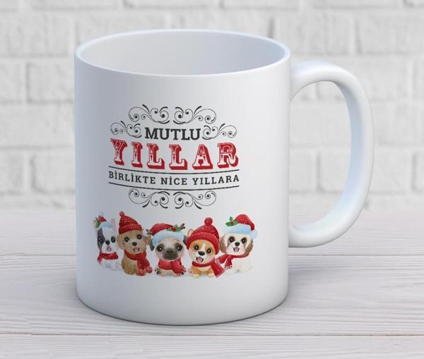 Birlikte Nice Yıllara Yazılı Yılbaşına Özel Hediyelik Kupa Bardak  - Image 1