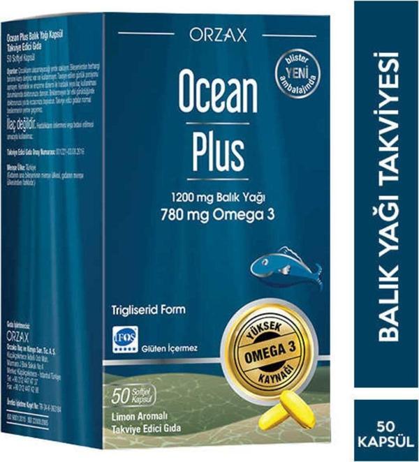 OCEAN PLUS 1200MG 50 KAPSÜL BALIK YAĞI OMEGA 3 - Image 1