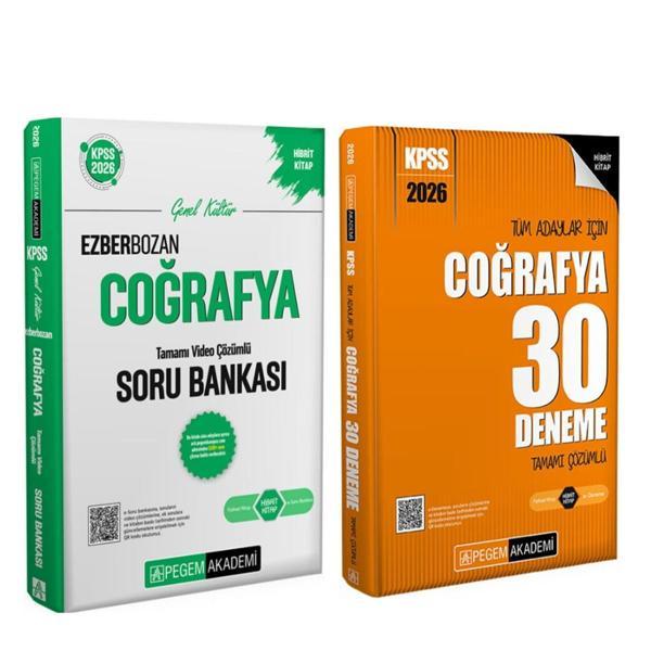 Pegem Yayınları 2026 KPSS Coğrafya Soru Bankası ve Deneme Seti 2 Kitap - Pegem Akademi Yayıncılık - Image 1