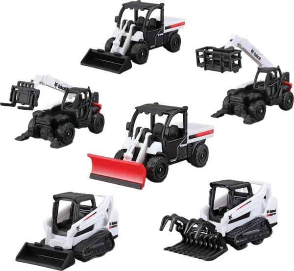 Maisto Bobcat Mini İş Makineleri Oyun Seti | Hareketli Parçalı Diecsat İnşaat Araçları ve Aksesuarla - Image 1