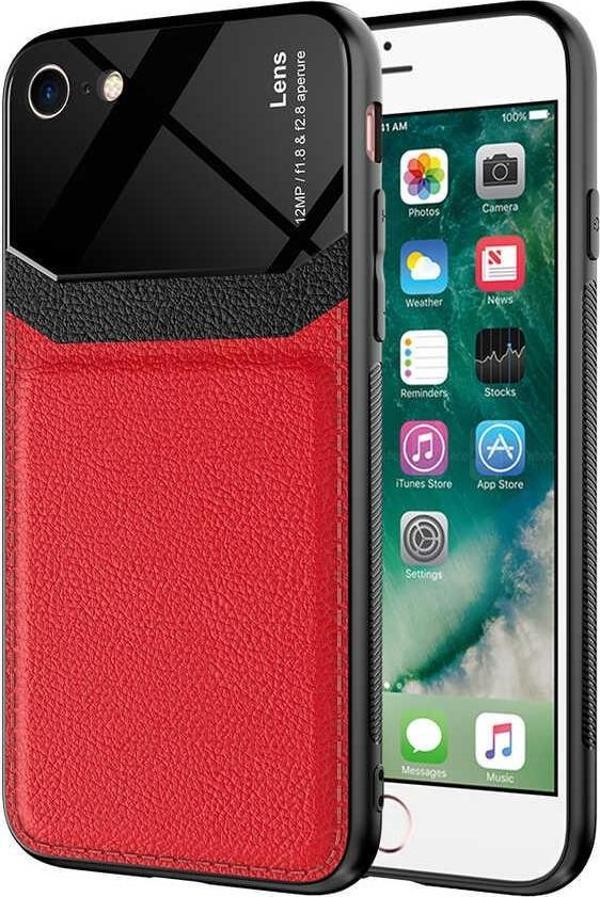 Ceponya iPhone SE 2020 Kılıf ​Deri Görünümlü Emiks Kapak - Image 1
