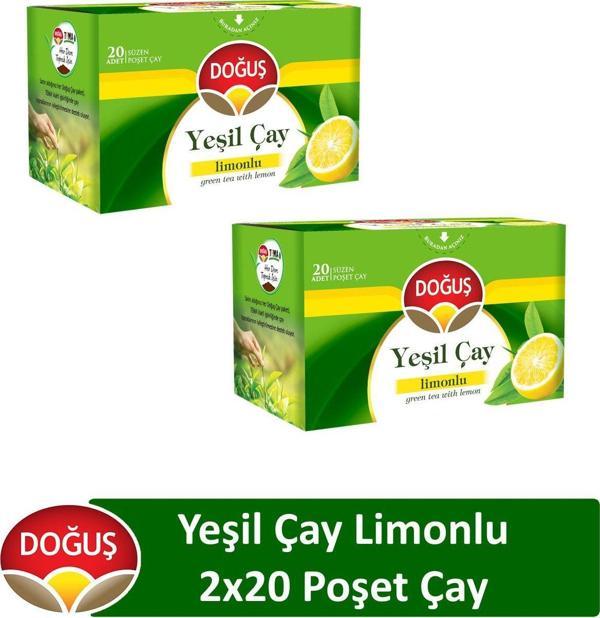 Doğuş Yeşil Çay Limonlu 20'li X 2 Adet - Image 1
