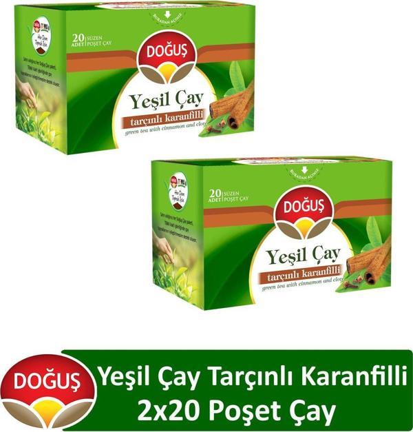 Doğuş Karanfilli Tarçınlı Yeşil Çay 20"li 2 Adet - Image 1