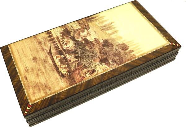 Yenigün Artwork Tavla Yeniköy Yalılar Baskılı - Büyük Tavla - Image 1