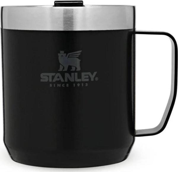 The Legendary Camp Mug Kapaklı Termos Bardak 0.35L  12oz - Matte Black Pebble - Image 1