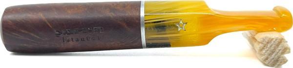 Şahin 9mm Filtreli 8mm Uçlu Akrilik Saplı Ağızlık - Kahverengi - 2583 - Image 1