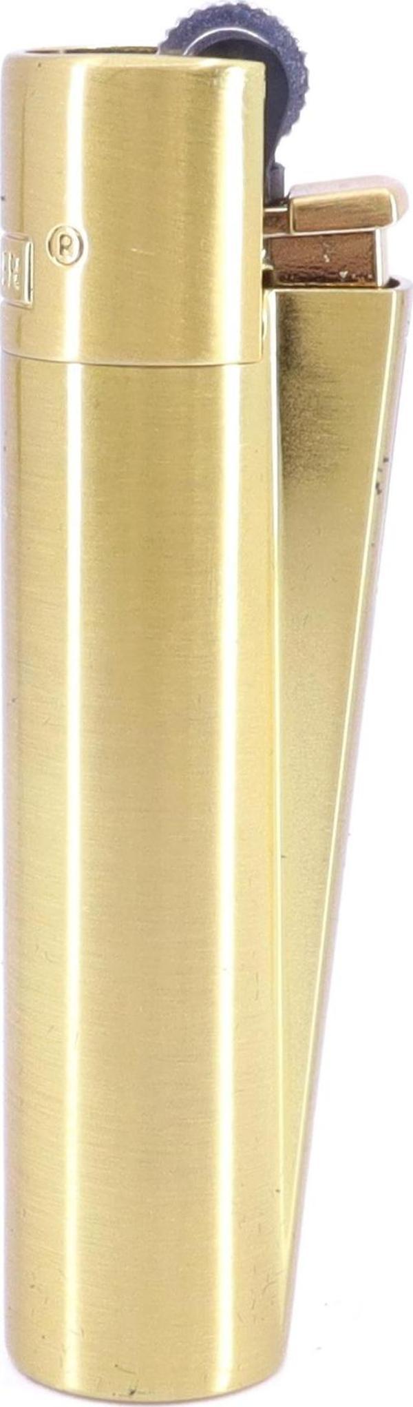 Clipper Özel Kutusunda Metal Çakmak - Mat Sarı (Brushed Gold) - Image 1