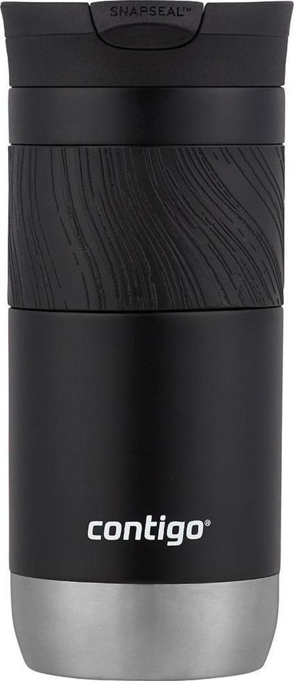 Contigo Byron Pro Snapseal Termos Bardak 470ML - Siyah (Krom Taban) - Image 1