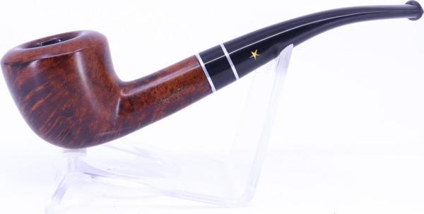 Şahin Sarı Yıldız Half Bent Dublin 9mm. Filtreli Ebonit Saplı Pipo - 296 - Image 1
