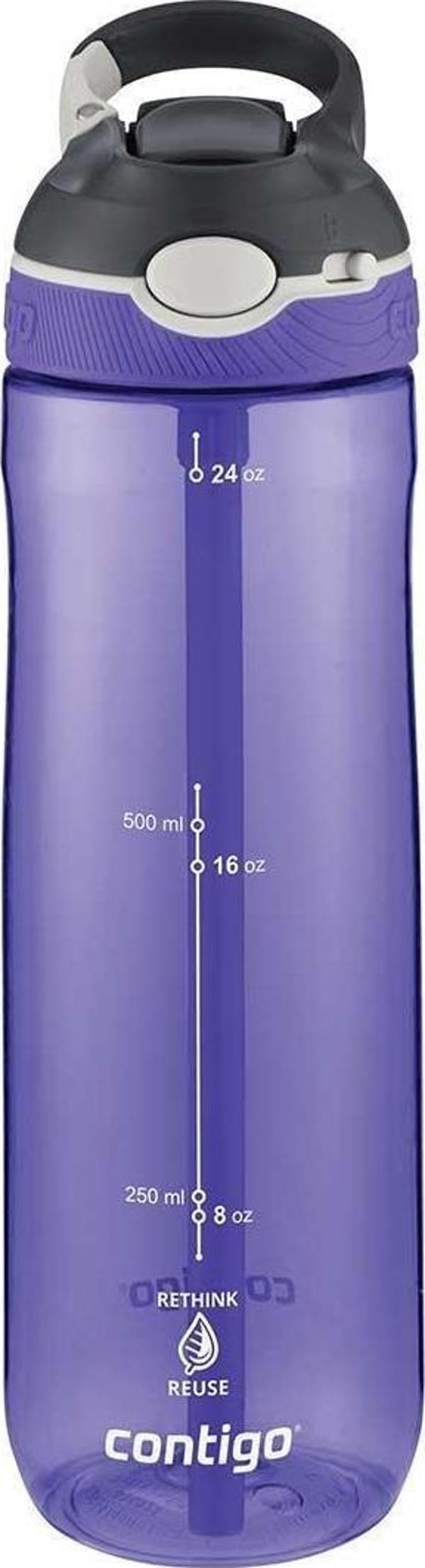 Contigo Cortland Tren Tek El Bas İç Kapaklı Su Matarası 720ml 2191383 - Koyu Mor - Image 1