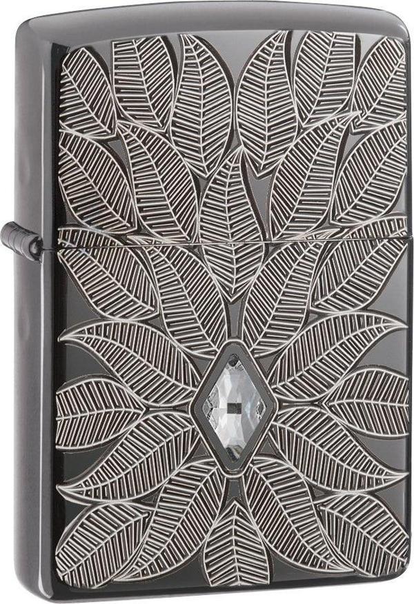 Zippo Carved Leaves Dizayn Armor® Kasa Çakmak - Image 1