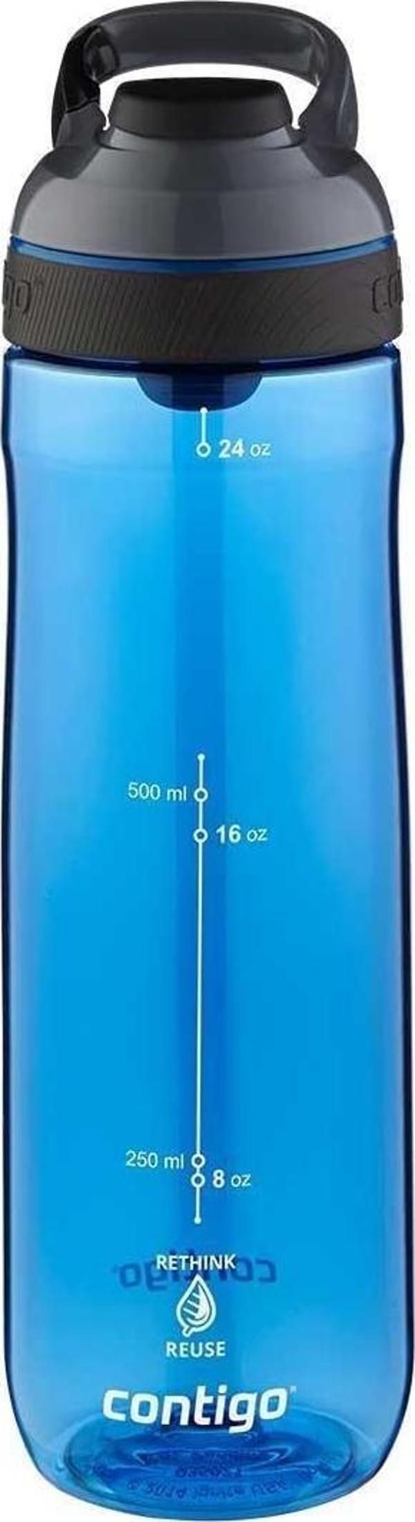 Contigo Cortland Tren Tek El Bas İç Kapaklı Su Matarası 720ml 2191386 - Mavi - Image 1