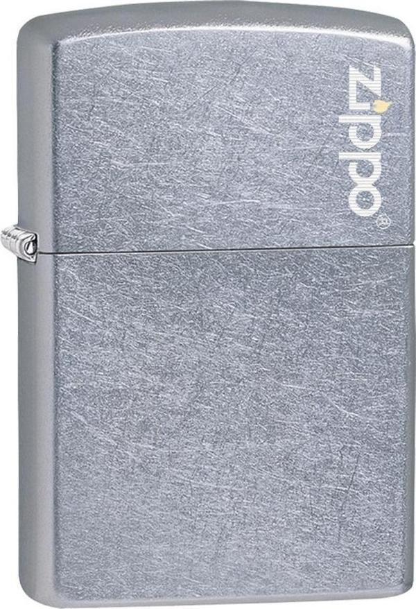 Zippo Regular Street Chrome Dik Logo Çakmak - Image 1