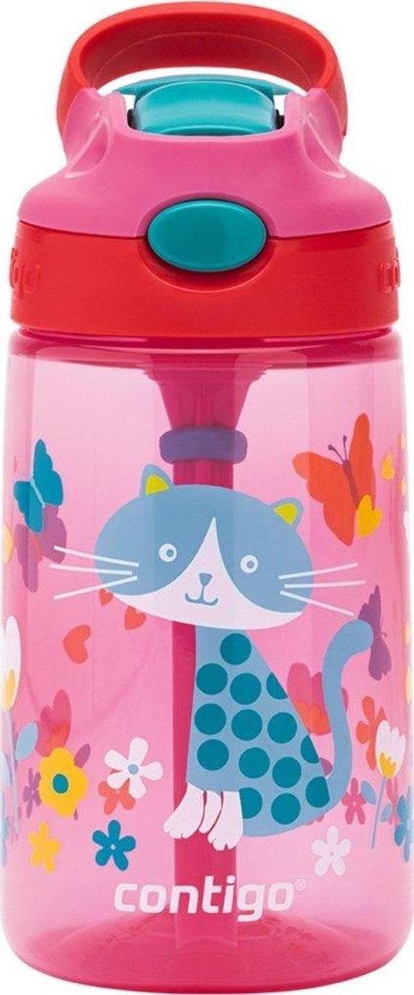 Contigo Gizmo Flip Kedicikler Tritan Çocuk Suluğu 420ML - Pembe - Image 1
