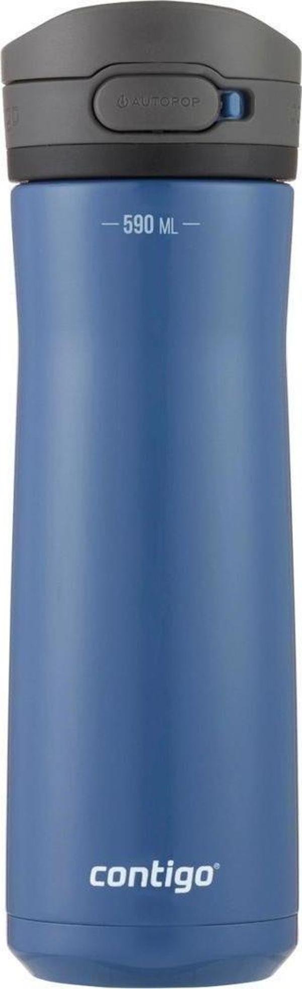 Contigo Jackson Chill 2.0 Çelik Tek El Bas İç Kilitli Su Matarası 590ml - Mavi - Image 1