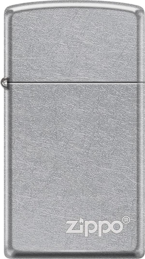 Zippo Slim Street Chrome Logo Dizayn Çakmak - Image 1
