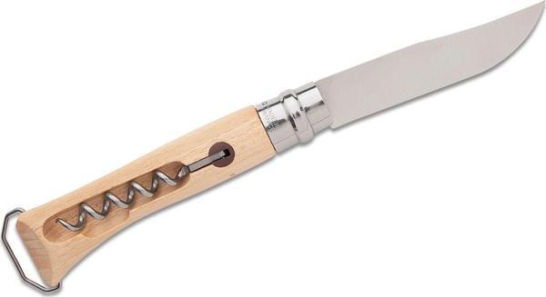 Opinel OP-002578 N 10 Corkscrew Knife Folding 3.92'' Satin Clip Tirbüşon - Çakı - Image 1