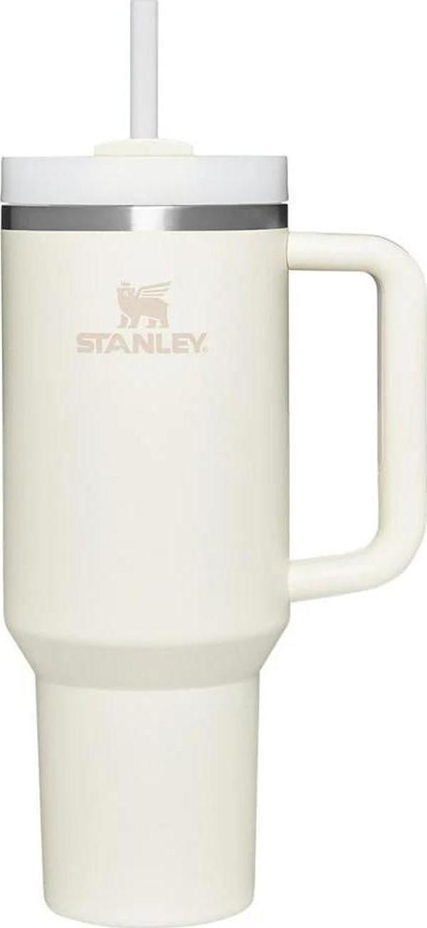 Stanley Quencher Pipetli Termos Bardak 1.18 Lt - Krem - Image 1
