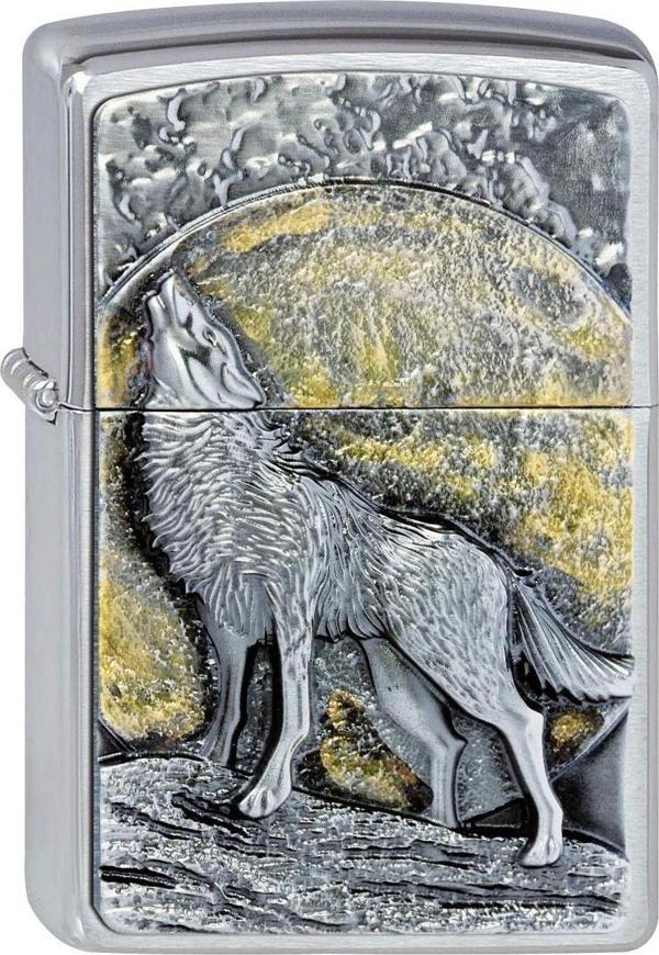 Zippo Wolf At Moonlight Dizayn Çakmak - Image 1