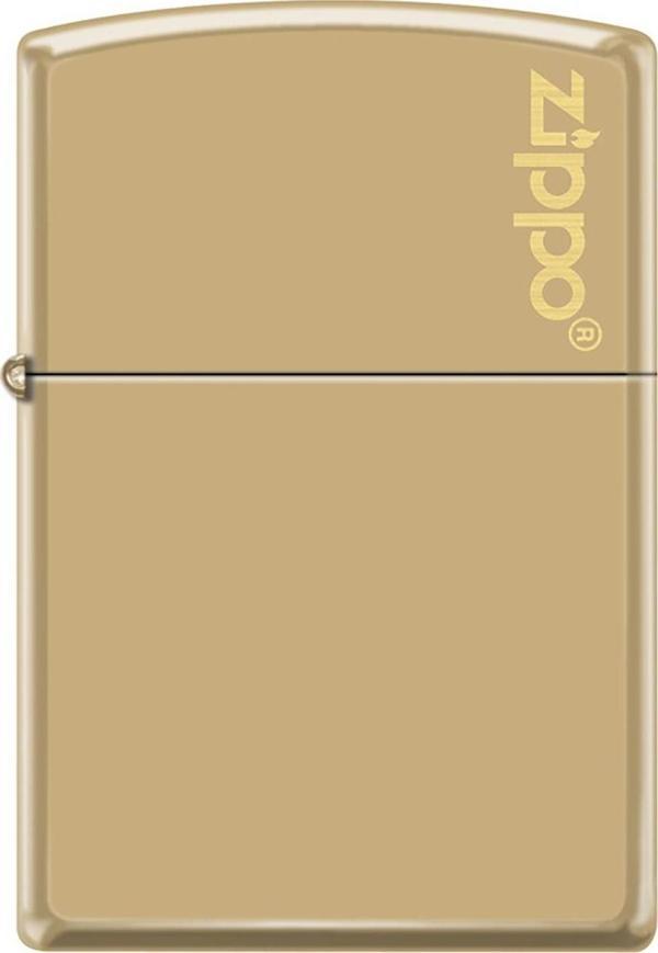 Zippo High Polish Brass-Parlak Pirinç Kaplama Logo Dizayn Çakmak - Image 1