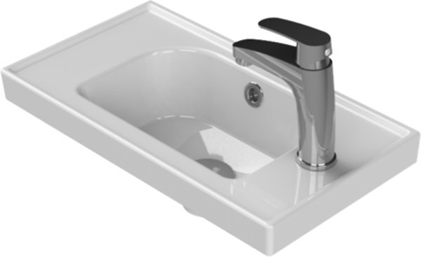 Cerastyle Turkuaz Frame Etajerli Lavabo Sagdan Batarya Delikli - Image 1