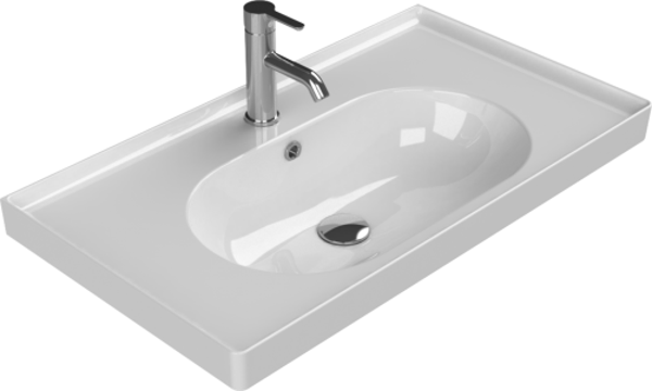 Cerastyle Turkuaz Arya Etajerli Lavabo 80*45 Cm - Image 1