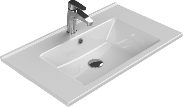 Cerastyle Turkuaz Arte Etajerli Lavabo 75X45 Cm - Image 1