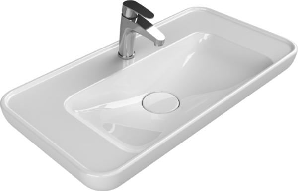 Cerastyle Turkuaz Lal Tezgah Üstü Lavabo 80*42 Cm - Image 1