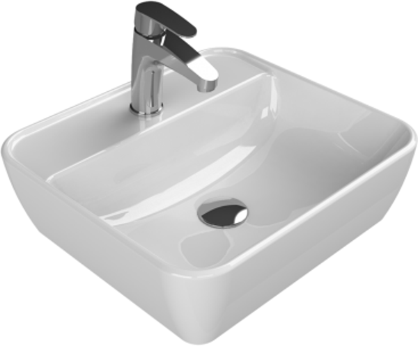 Cerastyle Turkuaz One Tezgah Üstü Lavabo 46 Cm (B.Delıklı) - Image 1