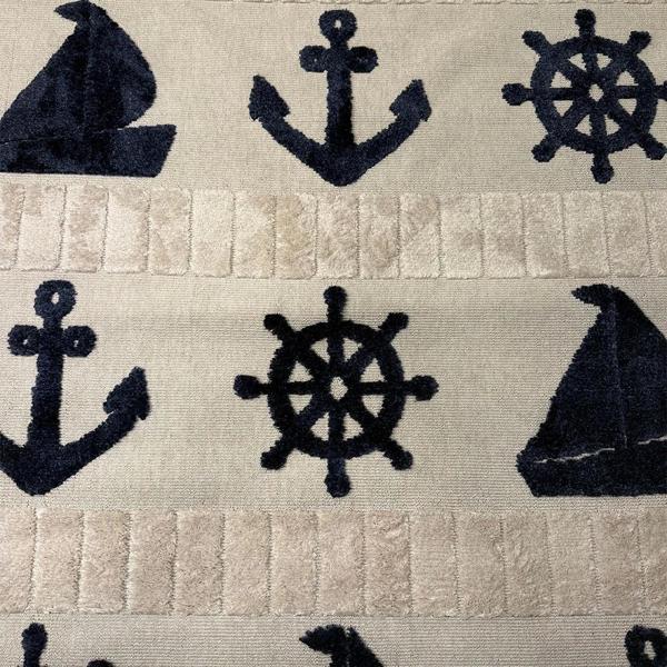 Hoom Rugs Kids Koyu Renk Gemici Desenli Çocuk Halısı - Image 1