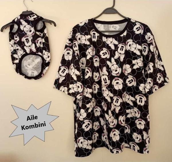 Gobo Sahibi Ile Uyumlu Aile Kombini Minnie Mouse Desenli Kedi Köpek Kıyafeti Giyimi - Image 1