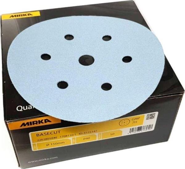 Mirka Basecut 150Mm 7 Delik Hookıt Dısk Zımpara P60 (50 Adet) - Image 1
