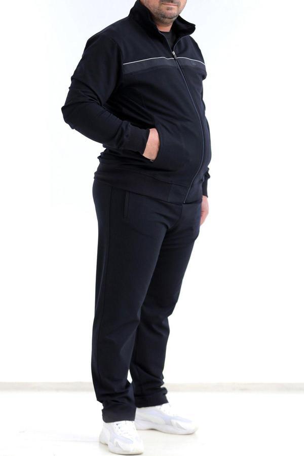 Remsa Büyük Beden Likralı Penye Erkek Eşofman Takımı Lacivert - Image 1