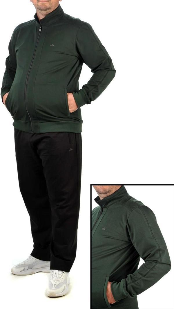 Remsa Büyük Beden Likralı Penye Erkek Eşofman Takımı 1714 Yeşil - Image 1