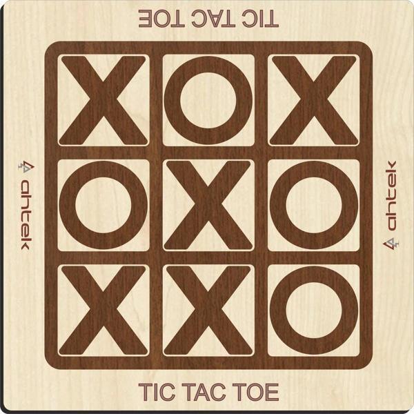 Ahtek 5 Li Oyun Seti, Ahşap Tıc-tac-toe, 3 Taş, 9 Taş, Bihar Ve Surakarta Akıl, Zeka Ve Strateji Oyunu - Image 1