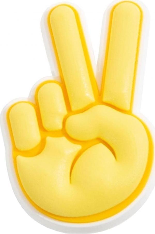 Jibbitz Peace Hand Sign Unisex Renkli 10007207-1 - Image 1